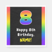8e verjaardag: Regenboogspectrum # 8, Aangepaste n Servet (Voorkant)