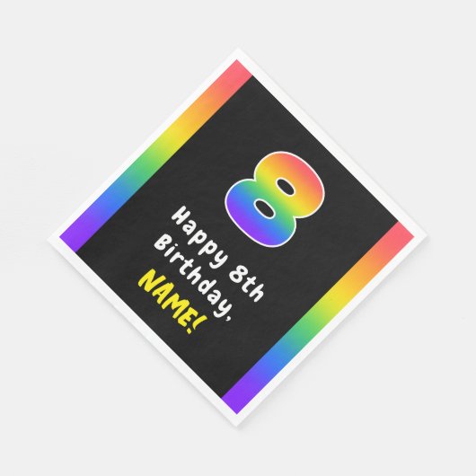 8e verjaardag: Regenboogspectrum # 8, Aangepaste n Servet (Hoek)