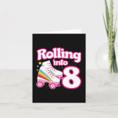 8e verjaardag rolschaatsen 8 jaar oud Schaats Kaart (Voorkant)
