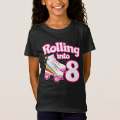 8e verjaardag rolschaatsen 8 jaar oud Schaats T-shirt (Voorkant)