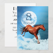 8e verjaardag Spirit Horse Party uitnodiging (Voorkant / Achterkant)