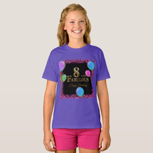 8e verjaardag t-shirt (Voorkant volledig)
