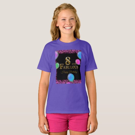 8e verjaardag t-shirt (Voorkant volledig)