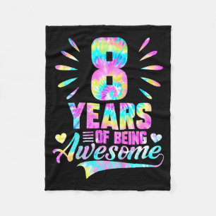 8e verjaardag Tie-dye 8 jaar geweldig zijn Fleece Deken