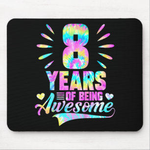 8e verjaardag Tie-dye 8 jaar geweldig zijn Muismat