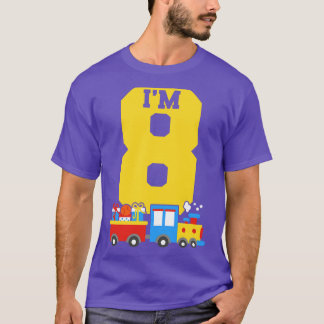 8e verjaardag trein 1 t-shirt