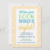 8e verjaardag Uitnodiging Tekst (Voorkant)