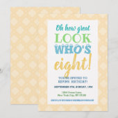8e verjaardag Uitnodiging Tekst (Voorkant / Achterkant)