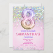 8e verjaardag, uitnodiging van de regenboogjongen (Voorkant)