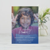 8e verjaardag uitnodiging Verjaardagsfeest Foto jo (Staand voorkant)