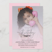 8e verjaardag uitnodiging Verjaardagsfeest Foto ro (Voorkant / Achterkant)