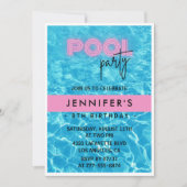 8e verjaardag uitnodigingen Pool Party Zomer (Voorkant)