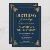 8e verjaardag uitnodigingen Verjaardag feest jonge (Voorkant / Achterkant)