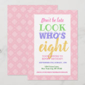 8e verjaardag Uitnodigingslogans Kaart (Voorkant / Achterkant)