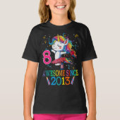 8e verjaardag Unicorn Geweldige sinds 2013 T-shirt (Voorkant)