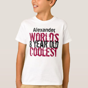 8e verjaardag van de 8-jarige jongetje van de Coud T-shirt
