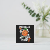 8e verjaardag van de Basketball Player Funny 8 jaa Vierkante Visitekaartje (Staand voorkant)