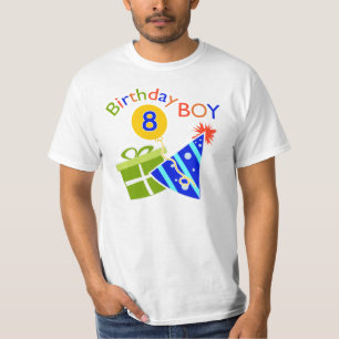 8e verjaardag van de geboorte - geboorte-jongen t-shirt
