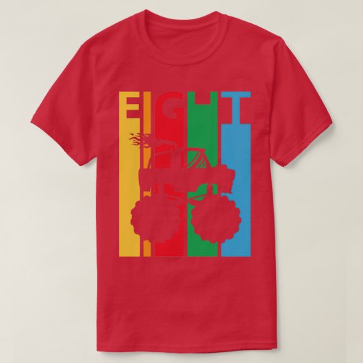 8e verjaardag van de geboorte Gift 8e kleurrijke m T-shirt (Design voorkant)