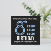 8e verjaardag van de Gematigde Blauw en Zwarte G20 Kaart (Staand voorkant)