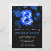 8e verjaardag van de Kinder Blauwtgoedpartij Kaart (Voorkant)