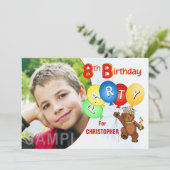 8e verjaardag van de Koninklijke Teddy Bear Kaart (Staand voorkant)