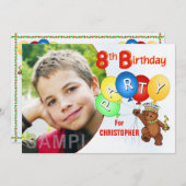 8e verjaardag van de Koninklijke Teddy Bear Kaart (Voorkant / Achterkant)