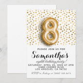 8e verjaardag van de uitnodiging van het goudpokad (Voorkant / Achterkant)