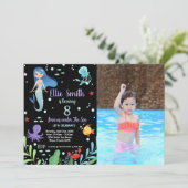 8e verjaardag van de Zeemeermin op foto Kaart (Staand voorkant)