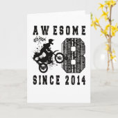 8e verjaardag van Gift Dirt Bike Boy geboren in 20 Kaart (Gele Bloem)