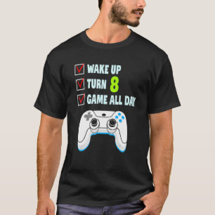 8e verjaardag van het bejaarde jongetje Gamer Birt T-shirt