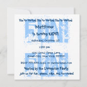 8e verjaardag van het kind Acht jaar oud blauw wit Kaart (Achterkant)