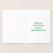 8e verjaardag - Vet "8 JAAR OUD!" Goudfolie Kaart (Binnen)