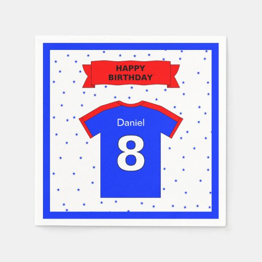 8e verjaardag voor jongens en meisjes: naamfeest servet (Voorkant)