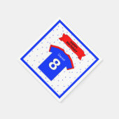 8e verjaardag voor jongens en meisjes: naamfeest servet (Hoek)