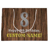 8e verjaardag: Western geïnspireerd land, naam Groot Cadeauzakje (Voorkant)