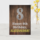 8e verjaardag: Western geïnspireerd land, naam Kaart (Gele Bloem)