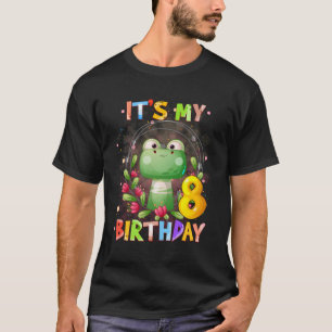 8e Verjaardags Meisje Schattige Kikkers 8 Jaar Oud T-shirt