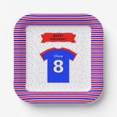 8e verjaardagsfeest meisjes jongens Voeg naam toe Papieren Bordje (Voorkant)