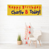 8e Verjaardagsfeestbanner met naam en leeftijd Spandoek (Insitu)