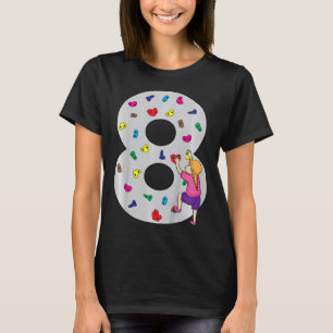 8e verjaardagsfeestcake klimmen klimmer klimmen Bo T-shirt