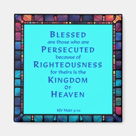 8e zaligheid van Jezus' preek op de berg Magneet (Voorkant)