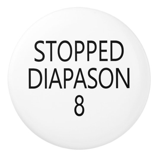 8ft Stopped Diapason Orgel Stop Keramische Knop (Voorkant)