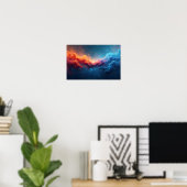 8K Abstracte Visies: Moderne Texturen & Vloeibare  Poster (Thuiskantoor)