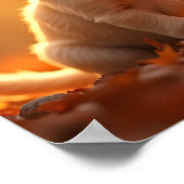 8K- Golden Retriever in Autumn Maple Leaves Poster (Hoek)