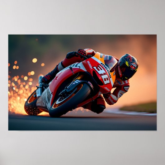 8K MotoGP Elite: High-Velocity Superbike Digital A Poster (Voorkant)