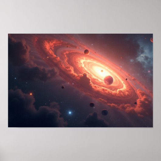 8K Multiverse Horizons: Milky Way & Parallel Dimen Poster (Voorkant)