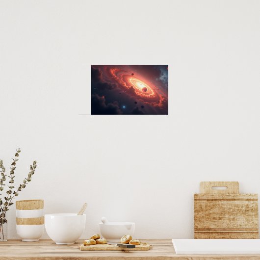 8K Multiverse Horizons: Milky Way & Parallel Dimen Poster (Keuken)