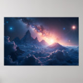8K Multiverse Horizons: Milky Way & Parallel Dimen Poster (Voorkant)