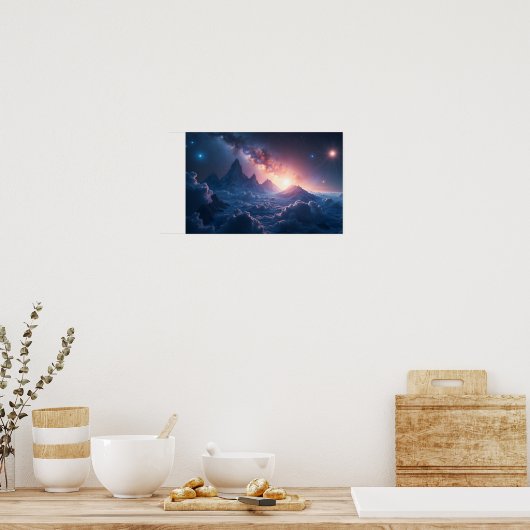 8K Multiverse Horizons: Milky Way & Parallel Dimen Poster (Keuken)